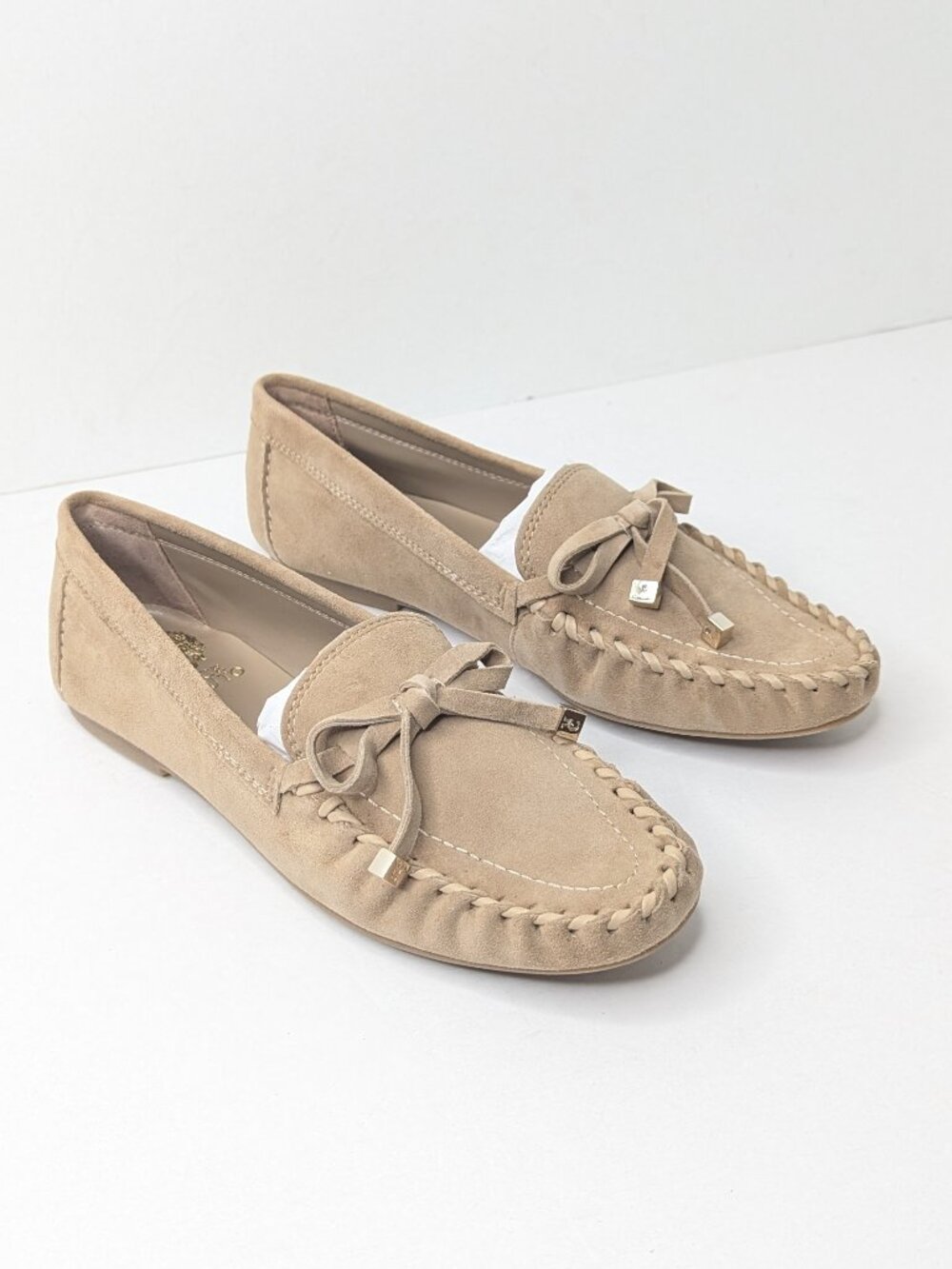 Vince Camuto Katenas Moc Toe Loafers Tan Suede Womens 7.5